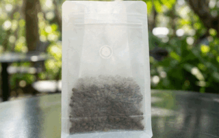 rice paper coffee bag with degassing valve showing how coffee bag valves preserve freshness
