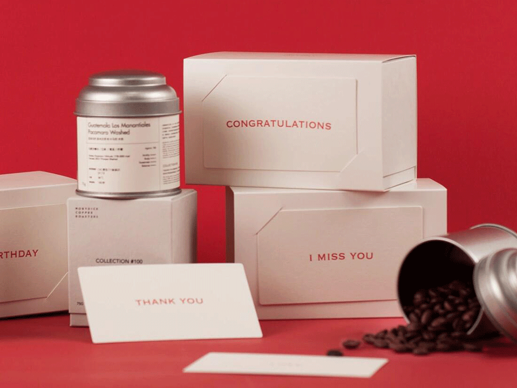 Custom printed coffee boxes with premium finishes used for specialty coffee gift sets and subscriptions