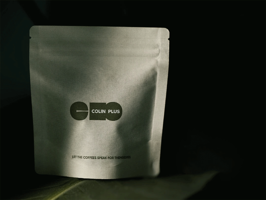 How_Coffee_Packaging_Affects_Coffee_Flavor_1 stand-up coffee packaging bag displayed in low light studio setting