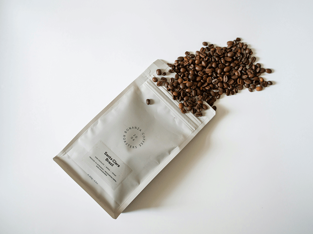Simple Design Coffee Bag with Beans