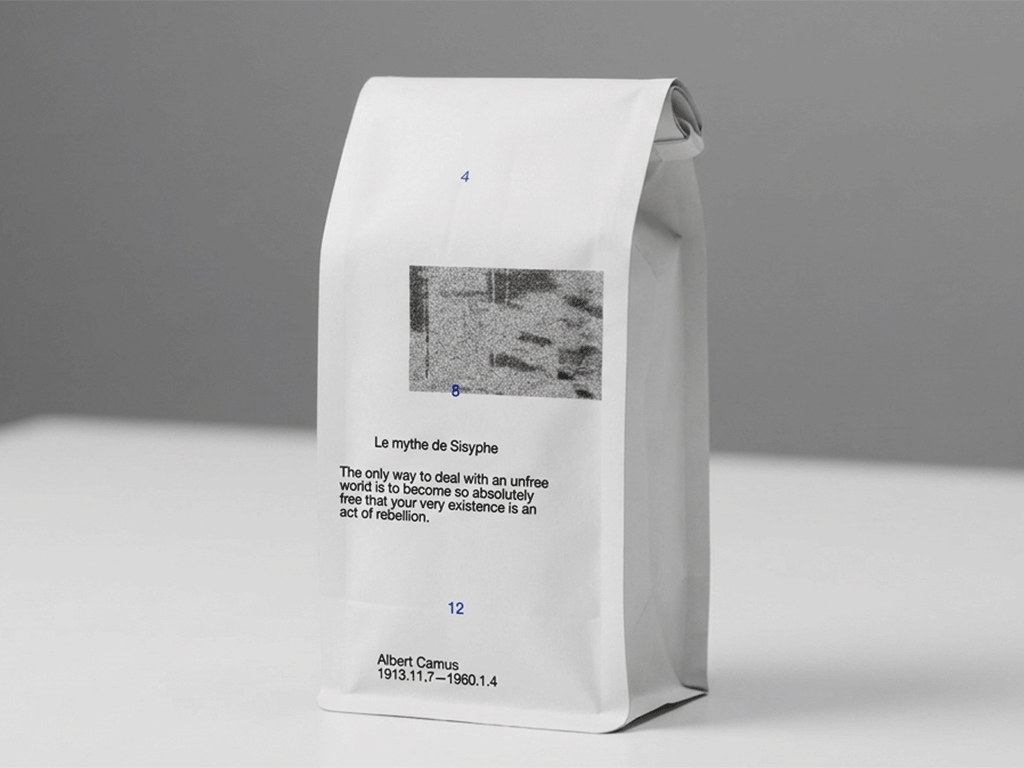 What_Coffee_Roasters_Should_Know_About_Coffee_Packaging_Printing_1 custom printed coffee bag with minimalist artwork for specialty coffee roasters