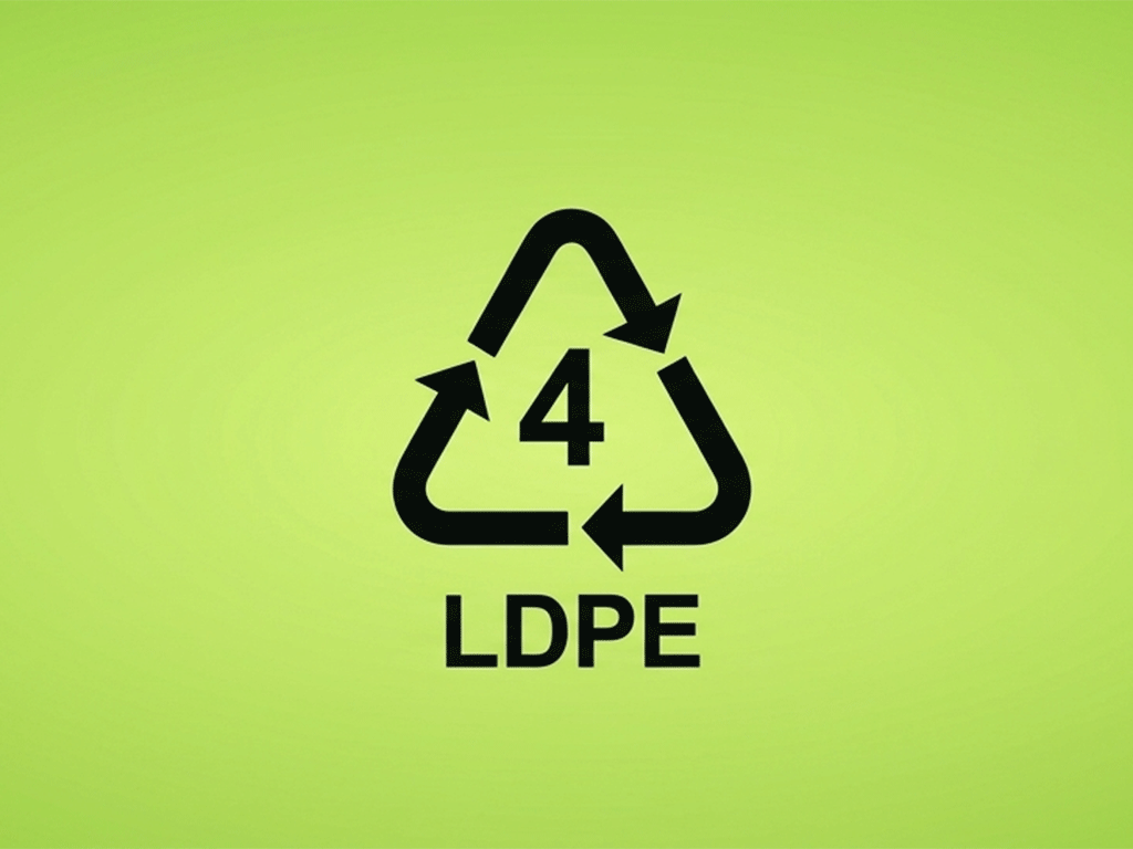 LDPE recycling symbol for flexible coffee packaging