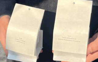 Coffee tasting cards displaying origin and processing details for specialty coffee releases