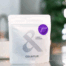 White coffee bag with tear notch and resealable zipper design