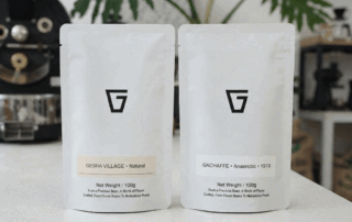 Minimalist wholesale coffee bag design with custom printing for specialty coffee packaging