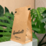 Compostable kraft paper flat bottom coffee bag for sustainable coffee packaging